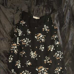 Pink Republic Black Floral Top